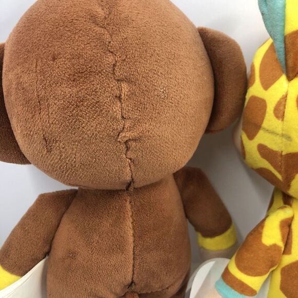 Lot of 2 Cocomelon JJ Giraffe & Monkey 8" Plush Doll Soft Toy w/ Plastic Face - Picture 10 of 12